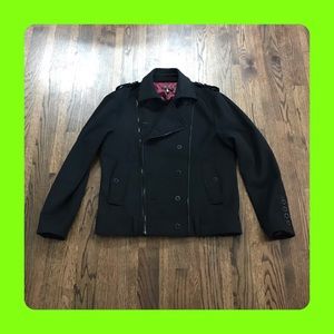 Affliction jacket peacoat